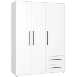 FORTE Kleiderschrank Mokkaris 145 x 200 cm Dekor Weiß