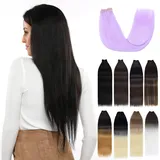 PARXITN Weft Haarverlängerungen Sew in Weave Haare Bündel Lang 55cm Hair Weft 100 Gramm Seiden Weich Yaki Gerade Synthetische Haarbündel