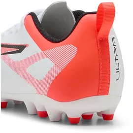 Puma Ultra 5 Play MG Fußballschuhe Kinder 01 white/black/glowing red 37.5