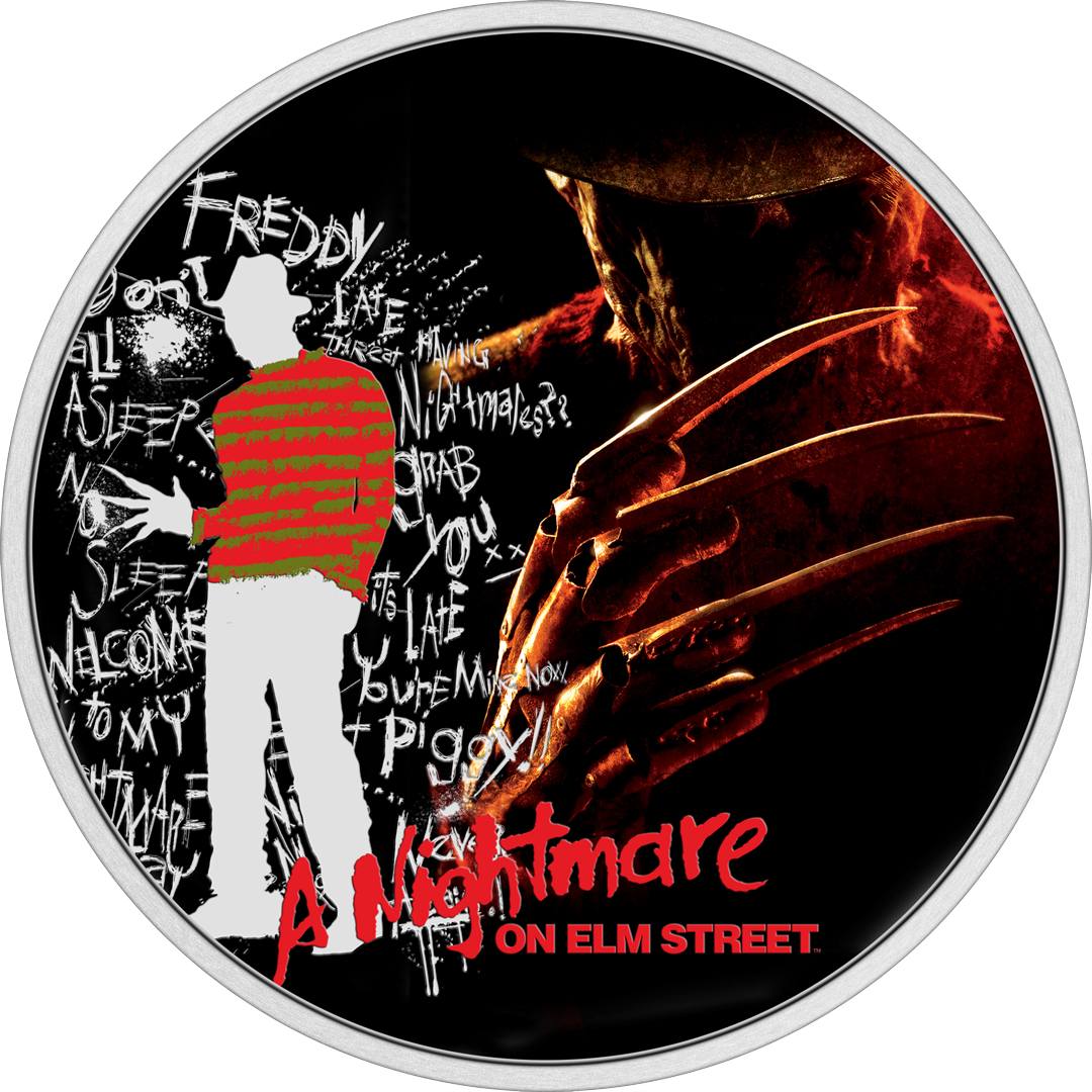 1-Unzen-Silbermünze „A Nightmare on Elm Street“ mit Farbveredelung!