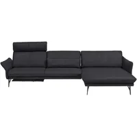 Himolla Ecksofa, Anthrazit, Textil, Uni, Ottomane rechts, L-Form, 330x174 cm, Blauer Engel, Goldenes M, Emas, Typenauswahl, Lederauswahl, Stoffauswahl, Hocker erhältlich, Rücken echt, Wohnzimmer, Sofas & Couches, Wohnlandschaften, Ecksofas