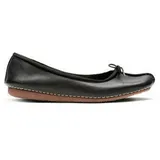 CLARKS Freckle Ice Ballerinas Black Leather 41