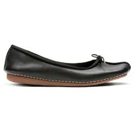 CLARKS Freckle Ice Ballerinas Black Leather 41