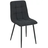 Livetastic Vierfussstuhl, Schwarz, Holz, Metall, Textil, Pappel, Sperrholz, Rundrohr, 45x88x55 cm, Esszimmer, Stühle, Esszimmerstühle