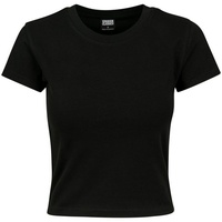 URBAN CLASSICS Ladies Stretch Jersey Cropped Tee in Schwarz,