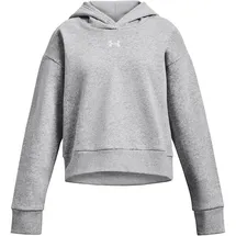 Under Armour Rival Fleece Crop Hoodie Mädchen 012 mod gray light heather/white XS 122-127 cm