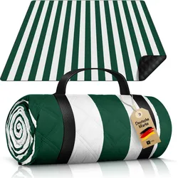 HOEL® Picknickdecke wasserabweisend + isoliert - Strandmatte XXL 200x200cm EINHEITSGRÖSSE