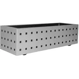 OFITURIA Jardinera para Exterior Grande Rectangular con Ruedas Macetero para Plantas Artificiales Apto para Parques y Jardines