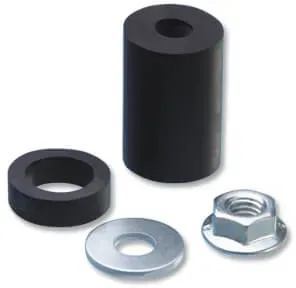 Kellermann Rubber adapter set (bevestiging rubber + moer) BL 1000, type 2 (vanaf 16,5 mm) Voorman