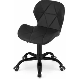 home collective Drehstuhl Leder Schwarz