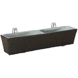 vidaXL Balkon 80 x 17 x 17 cm Schwarz