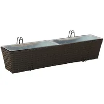 vidaXL Balkon 80 x 17 x 17 cm Schwarz