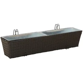 vidaXL Balkon 80 x 17 x 17 cm Schwarz