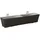 vidaXL Balkon 80 x 17 x 17 cm Schwarz
