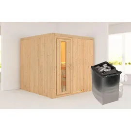 Karibu Rodin inkl. 9 kW Saunaofen + int. Steuerung