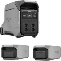 ECOFLOW DELTA PRO 0% MwSt §12 III UstG 3 Powerstation mit 2 x DELTA PRO 3 Smart ...