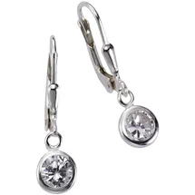 ZEEme Basic Ohrhänger 925 Silberrhodiniert Zirkonia