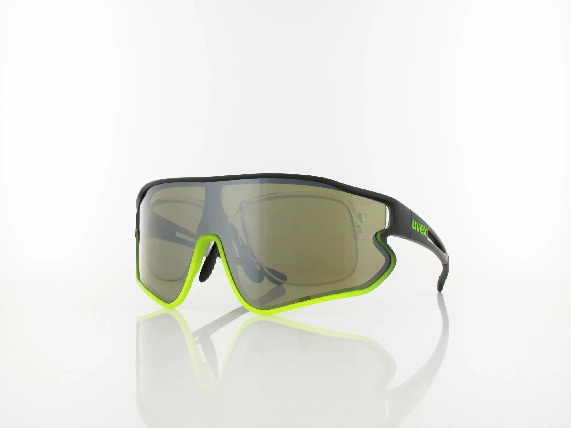 UVEX RXs 4301 CV 1249 9055 135 black matt yellow / colorvision nature - silver mirror
