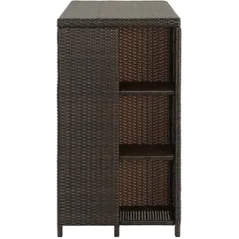 vidaXL Bartisch mit Regal 120 x 60 x 110 cm Braun