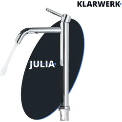 Julia | Hotel Gastro Chrom glänzend hohe Badarmatur |Premium Edelstahl Wasserhahn Für hohe Waschbecken |Mischbatterie 2 Anschlüsse |Hochdruck Armatur