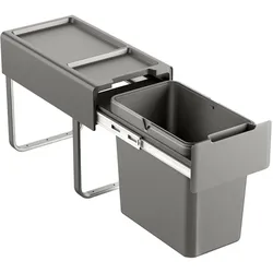 SVITA Einbaumülleimer 22 L mit Deckel, 1 Fach, Grau (B-Ware)