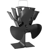 Wiltec, Zubehör Kerzen + Kamin, Kaminofen Ventilator 3 Flügel stromlos Kaminventilator Ofenventilator