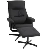 Homcom Relaxsessel mit Hocker, Gepolstert Fernsehsessel mit Liegefunktion, Wippfunktion, Drehbar Liegesessel mit Samtoptik, für Wohnzimmer, Sessel, Relaxsessel