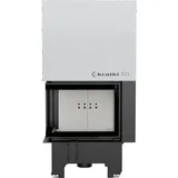 Kamineinsatz aus Stahl KRATKI VNL 610/430 9 kW Ø 200 mit Schiebetür mit Türfeder - Schwarz
