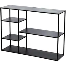 [en.casa] Standregal Isojoki 120x35x87,5 cm, Metall Schwarz matt