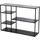 [en.casa] Standregal Isojoki 120x35x87,5 cm, Metall Schwarz matt