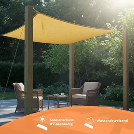 Relaxdays Sonnensegel, HDPE Beige,