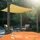 Relaxdays Sonnensegel, HDPE Beige,