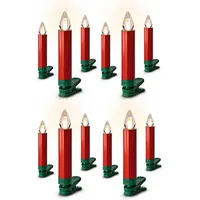 Krinner Baumkerzen LED rot 12 St spritzwassergeschützt