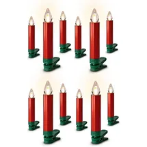 Krinner Baumkerzen LED rot 12 St spritzwassergeschützt