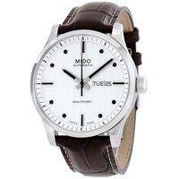 MIDO Herren-Armbanduhr XL Multifort Analog Automatik Leder M0054301603180