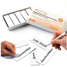 ECENCE Magnetstreifen beschreibbar Etiketten Magnete Schilder Weiss