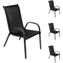 INDA-EXCLUSIV Stapelsessel 4er Set 4 x 4 x 4 cm schwarz