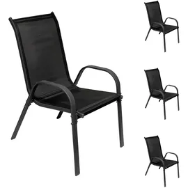 INDA-EXCLUSIV Stapelsessel 4er Set 4 x 4 x 4 cm schwarz