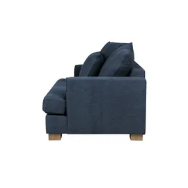Soho Sessel Franka Webstoff 136 x 87 x 103 cm Blau mit Kissen