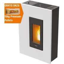 Pegaso Madison Pelletofen Stahl weiß 5,3 kW
