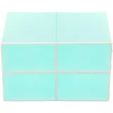 TESUGN 20er Pack Schuhboxen, Schuhboxen Stapelbar Transparent, Faltbar Schuhaufbewahrung mit Tür für Schrank Wand Turnschuhe Stöckelschuhe, 33 * 23 * 14 cm (Grün)