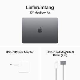 Apple MacBook Air 13,6" M3 8?Core CPU 10Core GPU, macOS, Deutsch, 34.5 cm (13.6 Zoll), 256 GB SSD