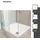 Bagnoxx 2x 2m für 8mm Glasstärke, 90 & 180 Grad, transparent,