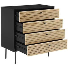 SalesFever Torsby 80 x 85 x 40 cm Beige / Schwarz