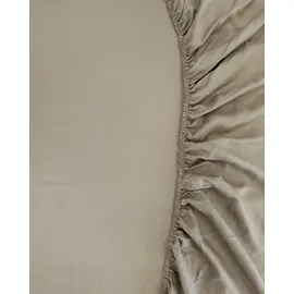 Kayori Spannbettlaken Mako-Satin 180 x 200 cm beige