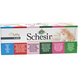 Schesir 6 x 85 g Schesir Jelly Dose 6 Sorten, Katzennassfutter Natural Multipack, 1er Pack (1 510