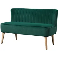 HOMCOM - Doppelsofa - 117 x 56,5 x 77 cm - dunkelgrün