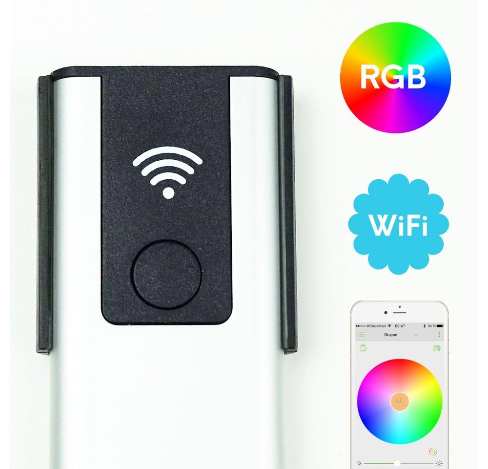 kalb LED Wifi Controller RGB Alexa u. Google Home Smartphone gesteuert Wandtaster schwarz