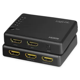 Logilink HDMI-Splitter 1x4-Port, 4K/30 Hz, HDCP CEC, slim,