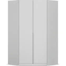 Eckkleiderschrank RAUCH "Agordo", grau (seidengrau), B:117cm H:210cm T:117cm, Holzwerkstoff, Schränke, voll ausgestattet mit viel Stauraum MADE IN GERMANY